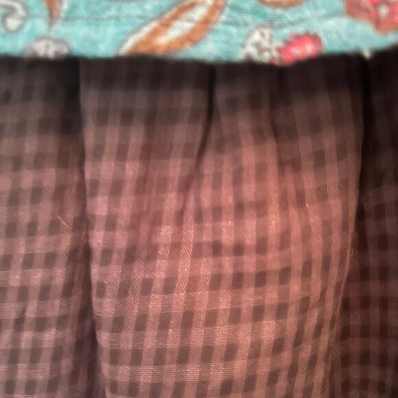 Ian Mosh [UK brand] layered flannel skirt, mixed-pattern lagenlook, sz 6 - Picture 9 of 14